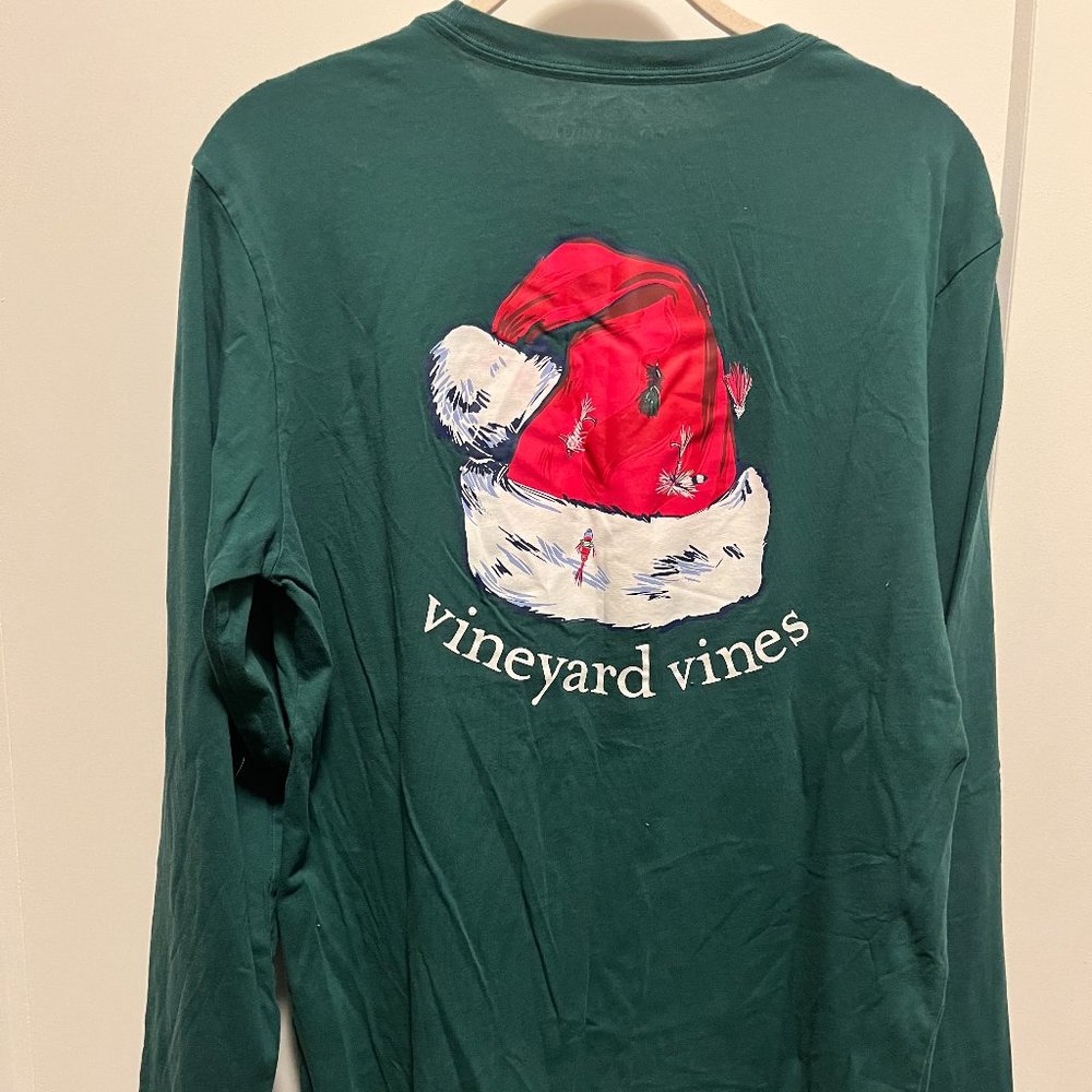 Mens vineyard vines santa hat long sleeve